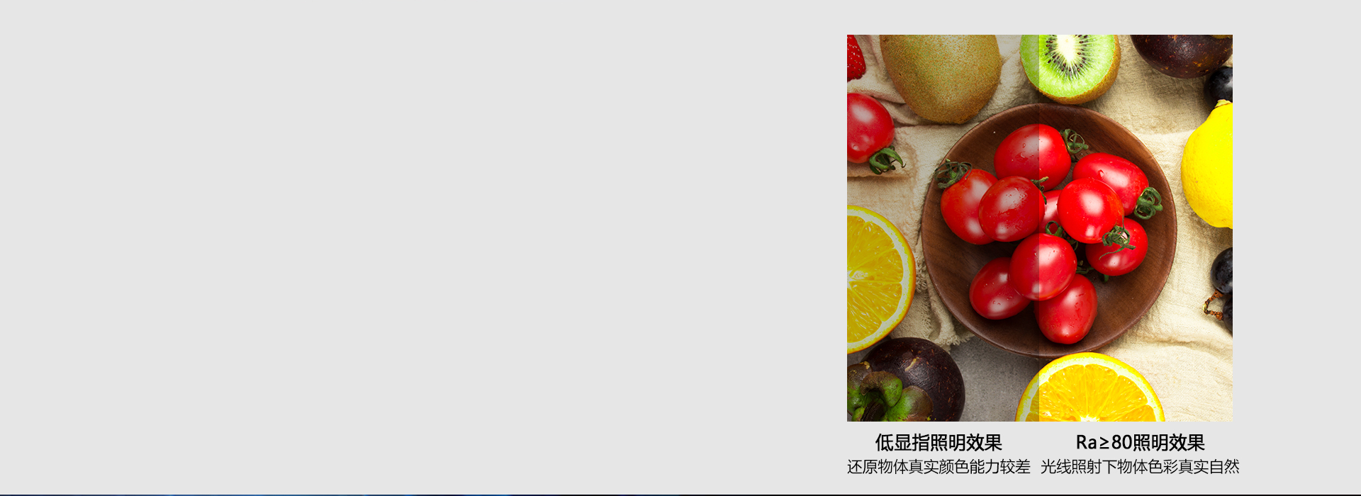 真实的显色,唯美的视界
显色指数Ra≥...