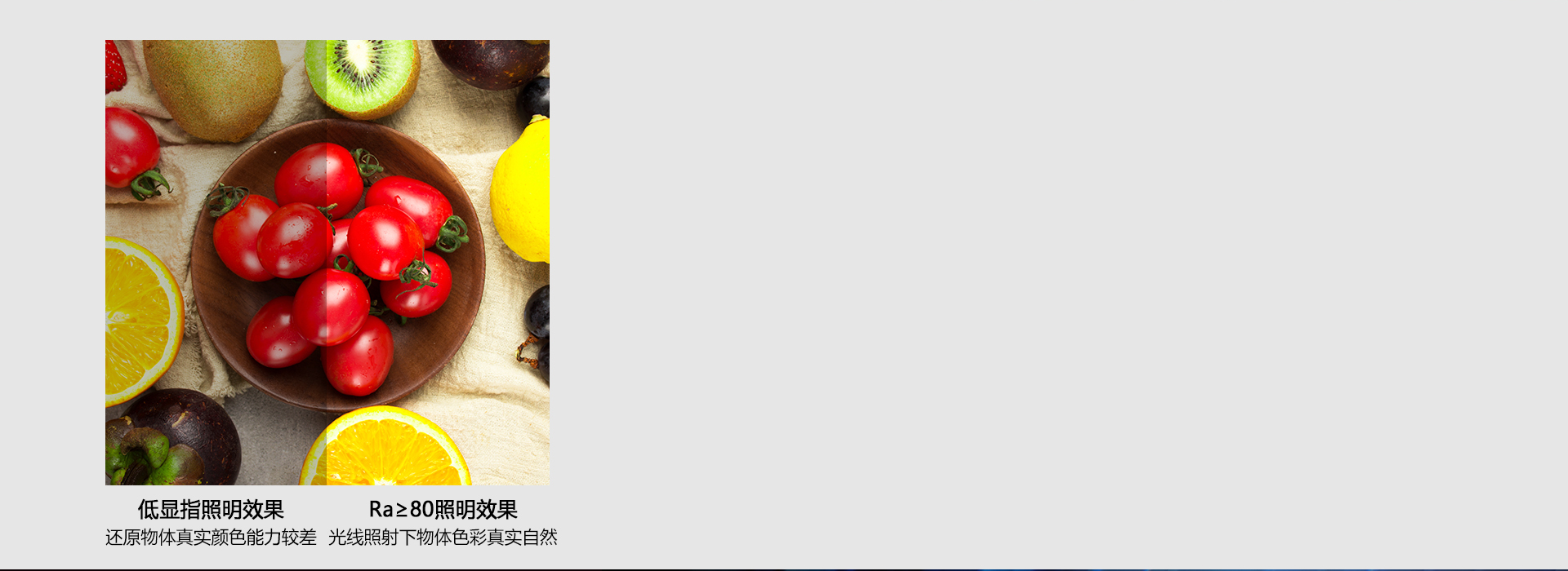 真实的显色,唯美的视界
显色指数Ra≥...